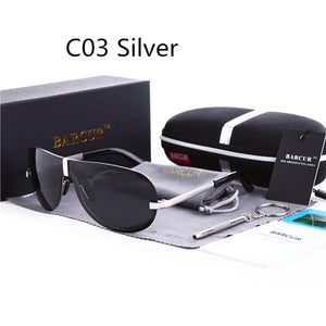 BARCUR Glass Stainless Steel Sunglasses
