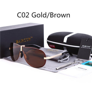 BARCUR Glass Stainless Steel Sunglasses